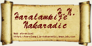 Haralampije Nakaradić vizit kartica